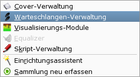 Optionsauswahl in Extras
