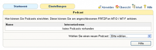 Fritz!Fon Podcast-Feature