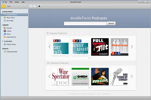 doubleTwist Podcasts
